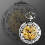 Steampunk Transparent Open Face Pocket Watch