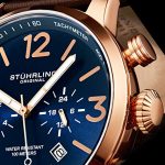 Stuhrling Original Mens Brown Leather Dress Watch