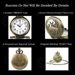 SIBOSUN Pocket Watch Personalized Engraved Back Case Graduation