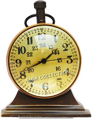 JD'Z COLLECTION Brass Vintage Nautical Desk and Shelf Clock