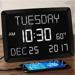 Large Alarm Clock for Bedroom LED Kitchen Desk Wall