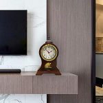 Beesealy Retro Silent Mantel Clock with Pendulum – Elegant Wooden Design, Energy-Saving, Non-Ticking for Living Room and Office