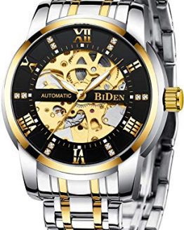 Mens Watches Gold Mechanical Automatic Self-Winding