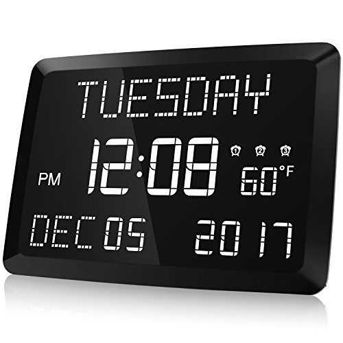 Digital Clock Large LED Word Display Dimmable