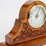 Office Decor Clock Rosewood Design Elegant Fireplace