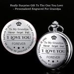 Pocket Watch for Grandpa from Granddaughter Grandson