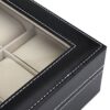 Readaeer 12 Slot Leather Watch Box Display Case Jewelry Organizer