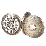 Pocket Watch Skeleton Mechanical Double Case Hand-Wind