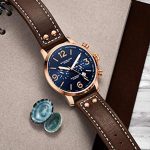 Stuhrling Original Mens Brown Leather Dress Watch