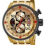 Invicta Men's Aviator 48mm Gold Tone Stainless Steel