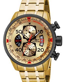 Invicta Men's Aviator 48mm Gold Tone Stainless Steel