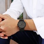 BUREI Wrist Watch Analog Deep Gray