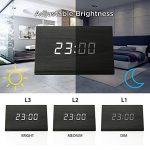 OCT17 Wooden Wood Clock , 2020 New Version LED Alarm