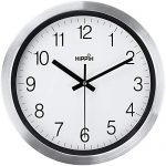 Kitchen Modern Silver Decorative Silent Metal Wall Clock