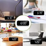 Modern Digital Alarm Clock Snooze Small Led Desk