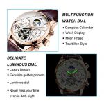 Men's Watch Luxury Mechanical Moon Phrase Skeleton