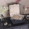 Elegant Necklace Organizer Box: 12 Compartments for Chains and Bracelets - The Perfect Jewelry Storage Solution