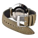 Leather Watch Strap with Silver Stainless Steel Buckle 20mm