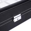 24 Slot Elegant Portable Black Watch Box Case Organizer