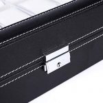 24 Slot Elegant Portable Black Watch Box Case Organizer