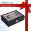 Multi Sunglasses Organizer Leather Holder Box with 8 Slots