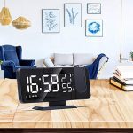 EAAGD Projection Digital Alarm Clock, LED Display with USB