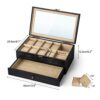 SRIWATANA Watch Box Display Case, 8 Slot Watch Organizer