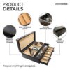 Watch Box with Valet Drawer for Dresser