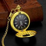 Vintage Pocket Watch Roman Numerals with Chain