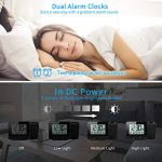 Jhua Digital Projection Alarm Clock Dimmable Alarm Clock