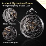 Pocket Watch Personalized Engraved Dragon Phoenix