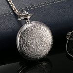 Quartz Pocket Watch with Roman Numerals Scale and Chain Belt