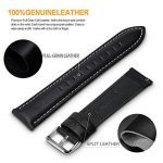 Quick Release Leather Watch Strap 22mm Black
