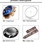 Mens Watches LIGE Leather Blue Watch Analog Quartz