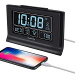 DreamSky Auto Set Digital Alarm Clock with USB Charging Port