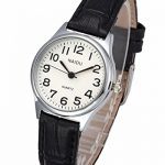 Top Plaza Womens Leather Watch,Fashion Casual Silver Watches