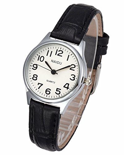 Top Plaza Womens Leather Watch,Fashion Casual Silver Watches