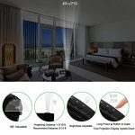 Digital Projection Alarm Clock Large 8” LED Curved Screen Display with USB Charger and Loud Dual Alarms for Bedroom, Plug-in 180° Projector 12/24 H Wall Ceiling Clock for Heavy Sleeper Kid Elderly