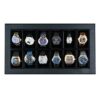 12 Slot Watch Box Organizer with Lock Display Case