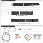 18mm Watch Band Quick Release Leather Watch Strap Black