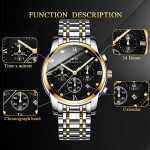 OLMECA Dress Quartz Watches Stainless Steel Chronograph Calendar