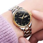 Ladies Watches with Date,Casual Quartz Stainless Steel Women Watch
