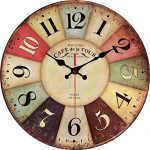 Rustic Wall Clock Battery Operated Non Ticking