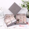 BEWISHOME Jewelry Organizer Tray Stackable Earring Storage