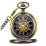 Skeleton Mechanical Copper Retro Pendant Pocket Watch