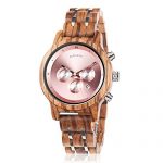 Wooden Watches Luxury Wood Metal Strap Chronograph BOBO BIRD