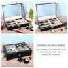 Multi Sunglasses Organizer Leather Holder Box with 8 Slots