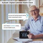 Autoset Alarm Clock Large Display Desk