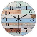 Kitchen Silent Wall Clock Worn Blue