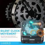 LAMIKO 2 Packs Non-Ticking Silent Wall Clocks Battery Operated